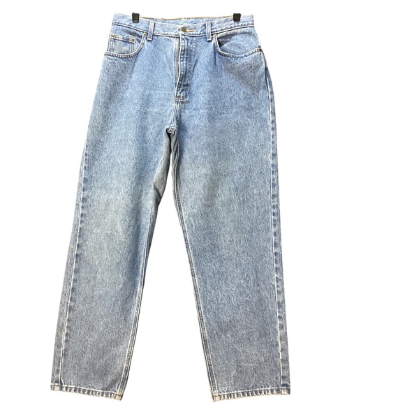 L L Bean Womens 14 Regular Light Wash Denim Jeans Natural Fit Double L Mom Jeans - Picture 2 of 9